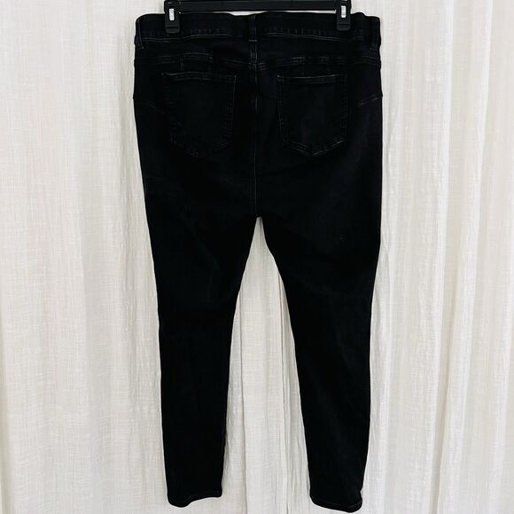 Torrid Black Ripped Torn Stretchy Bomb Shell Skinny Jeans - Plus Size 18R - Picture 6 of 9